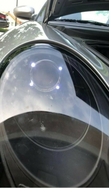 LED Tagfahrlicht Design Scheinwerfer für Porsche Boxster 986 / 911 996 96-04 schwarz mit LED Blinker